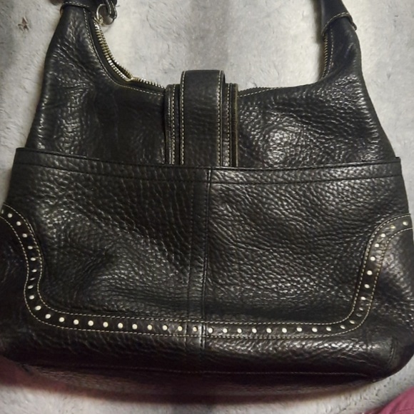 Coach Hampton IV Pebbled Leather Black - Picture 12 of 12